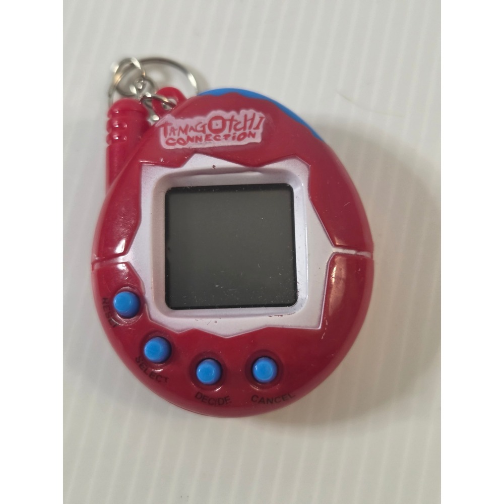 Tamagotchi Connection Red Blue Keychain Virtual Pet Bandai Untested